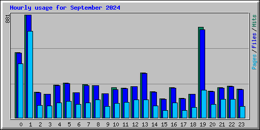 Hourly usage for September 2024