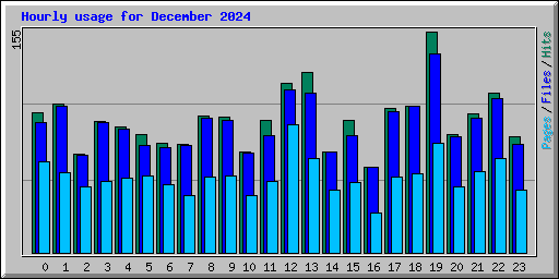 Hourly usage for December 2024